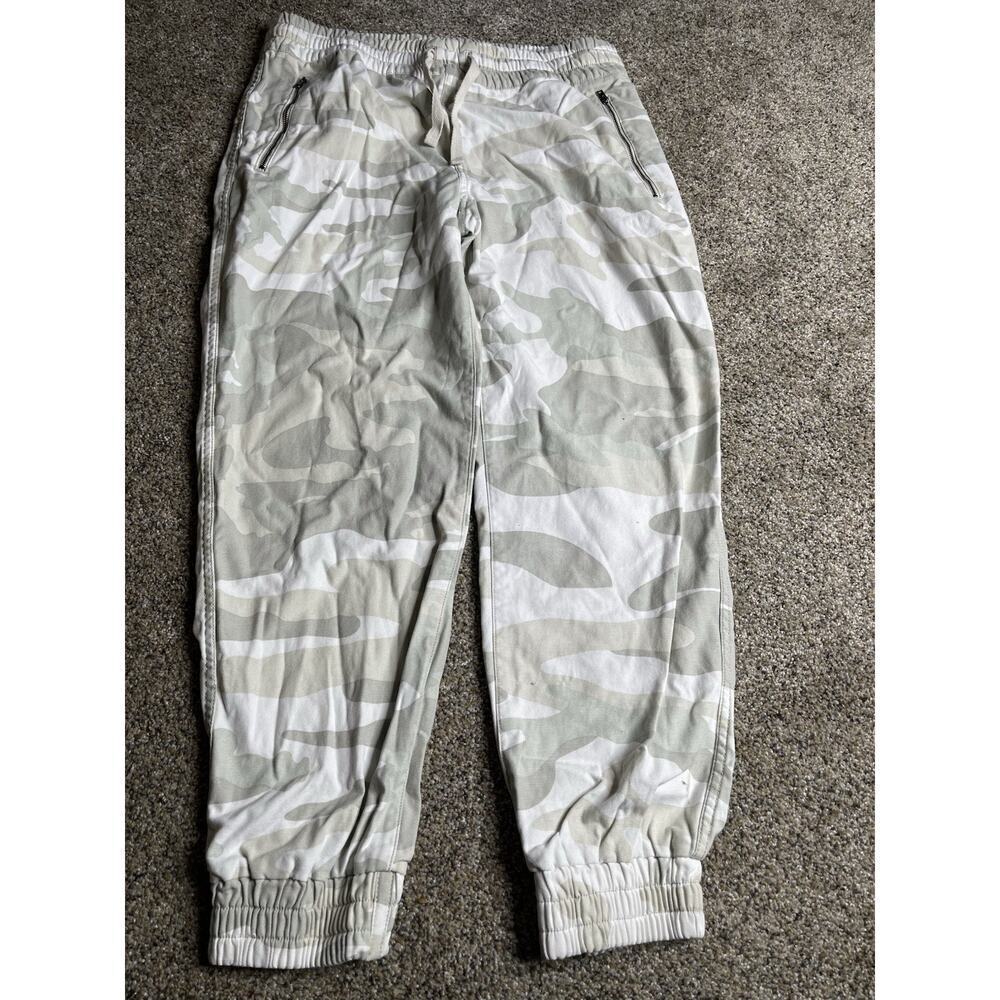 TNA Aritzia Sweatpants Womens Camo Jogger Boyfriend Fit Casual Pockets Large